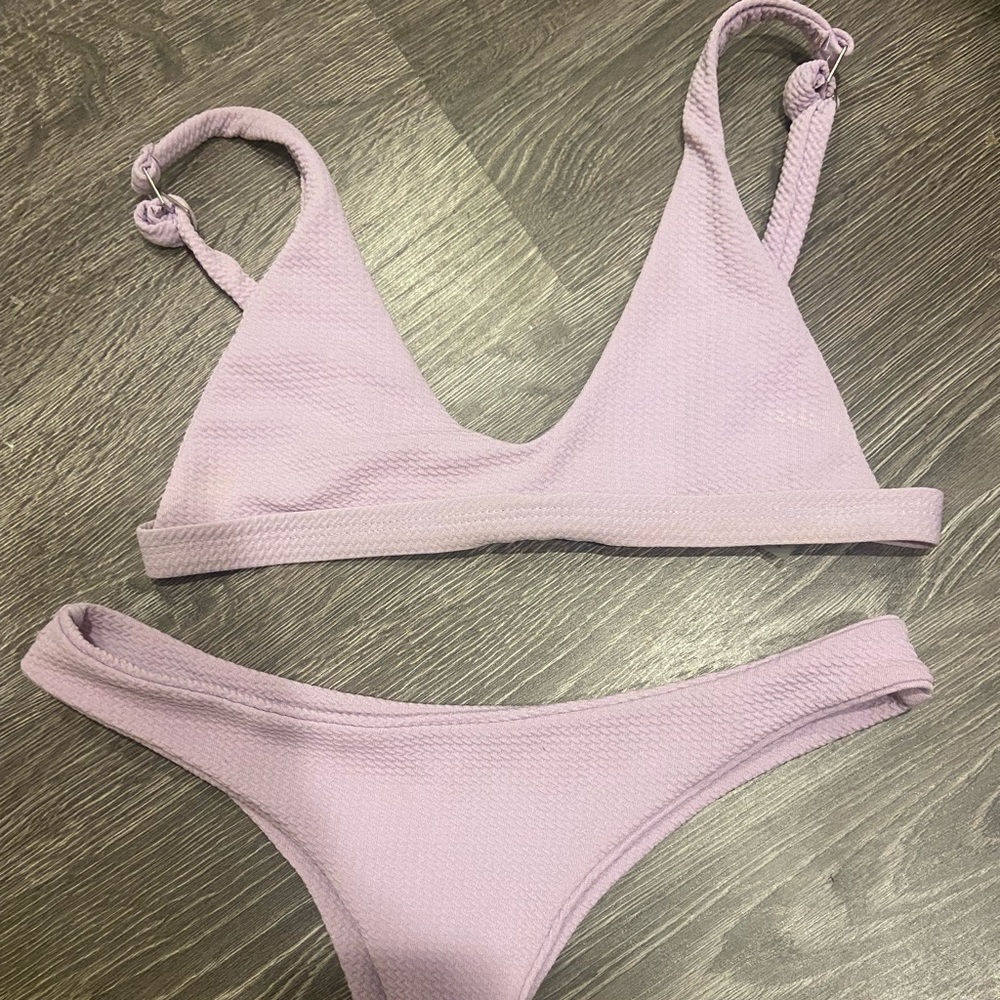 SHEIN TEXTURED LAVENDER BIKINI